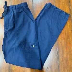 FIGS Tela Navy Cargo Scrub Pants Men’s XL Medical Uniform Stretch 34 X 32